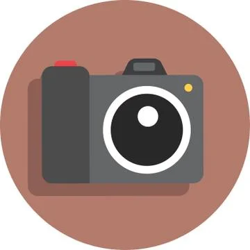 Flat vector icon photo camera Stock Illustration