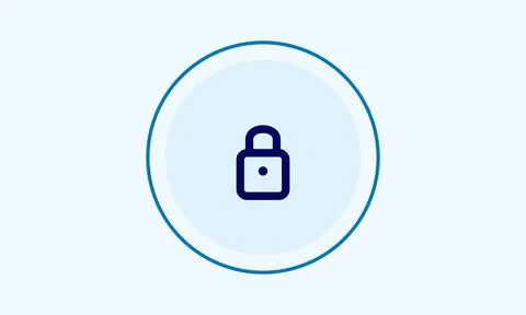 Flat vector icon: security, lock, bold, editable, vector, abstract Stock Illustration