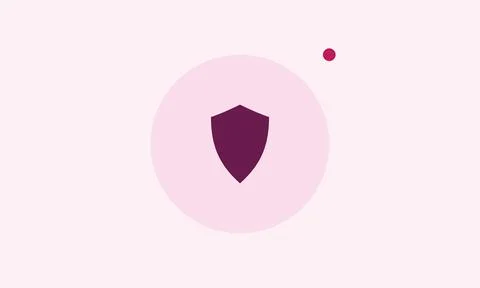 Flat vector icon: security, shield, colorful, editable, vector, abstract Stock Illustration