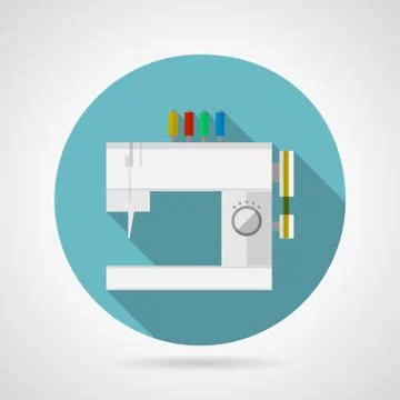 Flat vector icon for sewing machine Illustrazione stock