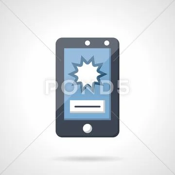 Flat vector icon for shooting video with phone Stock Illustration