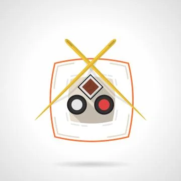 Flat vector icon for sushi dish Stock Illustration