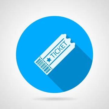 Flat vector icon for ticket Stock Illustration
