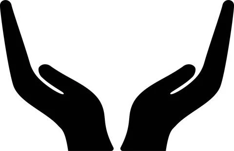 Flat vector icon of two hands isolated on white Stock Illustration