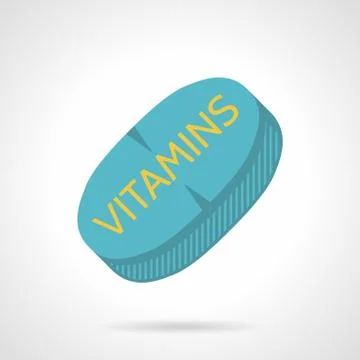 Flat vector icon for vitamin supplements 스톡 일러스트