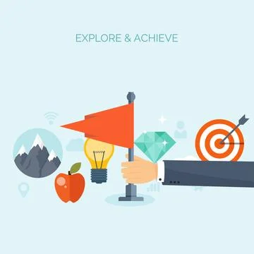 Flat vector illustration. Be a leader. Ideas generating. Creativity and teamwork Stock Illustration
