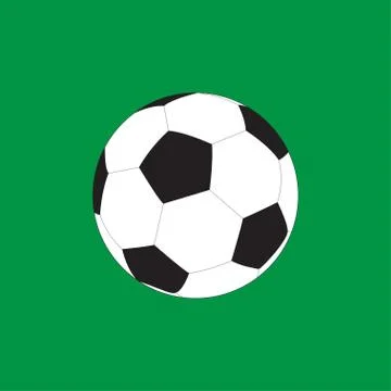 Flat vector illustration in black and white, thin line football icon Illustrazione stock