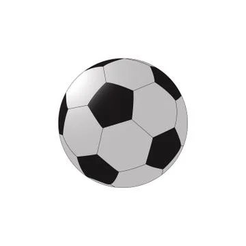 Flat vector illustration in black and white, thin line football icon Stock Illustration