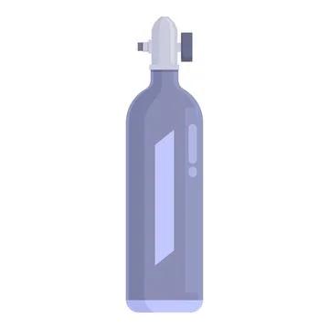 Flat vector illustration of a blue soda siphon, isolated on white Stock Illustration