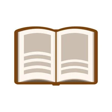 Flat vector illustration of book with open pages. Reading and knowledge conce Stock Illustration