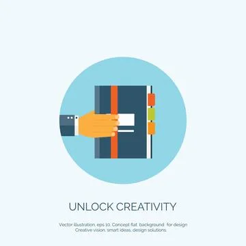 Flat vector illustration with books, flask. Study,learning concept background Stock Illustration