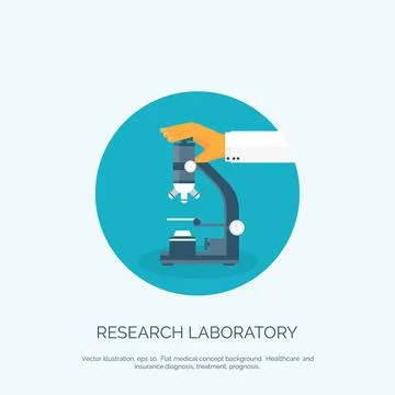 Flat vector illustration with books, flask. Study,learning concept background Stock Illustration