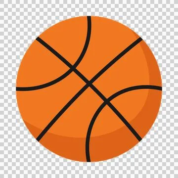 A flat vector illustration of a classic orange basketball. Stock-Illustration
