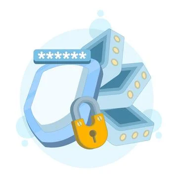 Flat vector illustration of cloud computing and data storage concept Stock Illustration