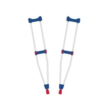 Flat vector illustration of crutches Stock Illustration