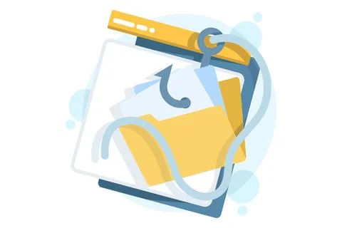 Flat vector illustration of data theft concept Stock Illustration