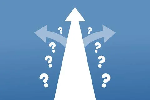 Flat vector illustration of decision making and option selection Stock Illustration