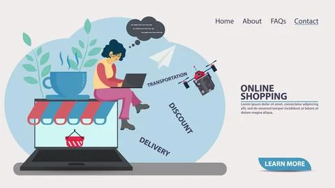 Flat vector illustration for the design of the design of the web page and mob Stock Illustration