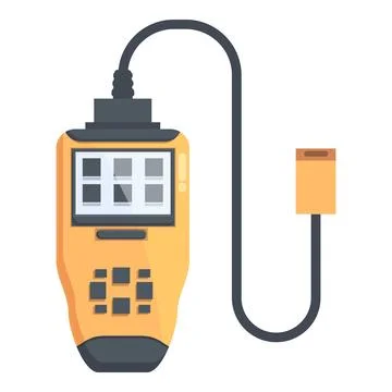 Flat vector illustration of a digital multimeter, an essential tool for Stock Illustration