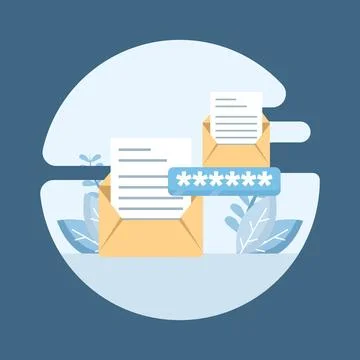 Flat vector illustration of double protection and two-step verification Illustrazione stock