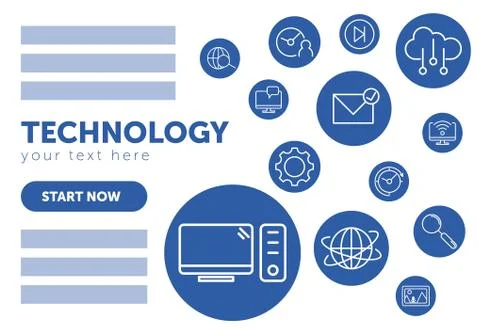 Flat vector illustration for e-learning and online education Illustrazione stock