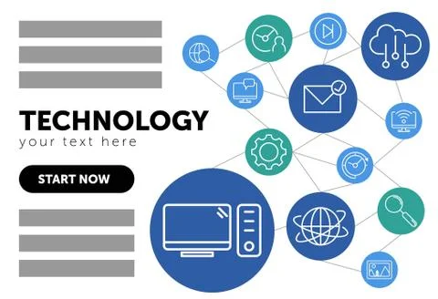 Flat vector illustration for e-learning and online education Stock Illustration