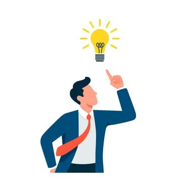 Flat vector illustration of a faceless businessman in a suit pointing his f.. Stock Illustration
