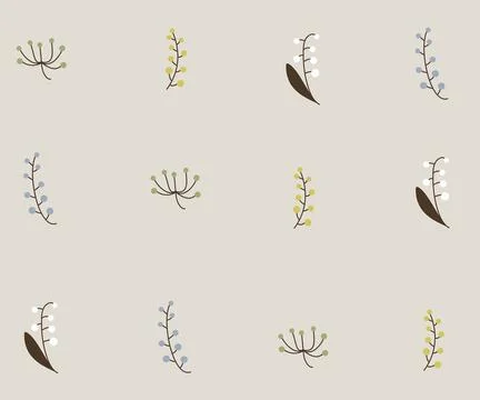 Flat vector illustration. Field grass on a white background. Horizontal whi.. Stock Illustration