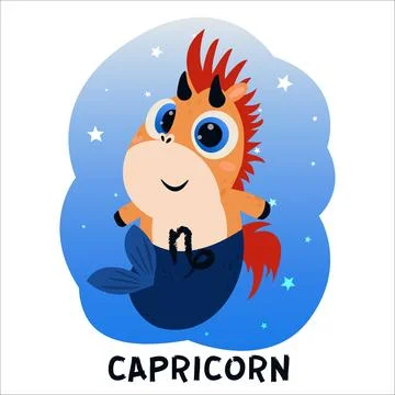 Flat vector illustration of a horse dressed as a zodiac sign. Pony, Aries, Leo,  Stock Illustration