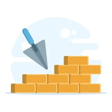 Flat vector illustration of house construction concept 스톡 일러스트