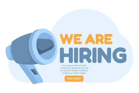 Flat vector illustration of HR recruitment process Stock Illustration