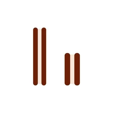 Flat vector illustration of ice cream vanilla sandwich between two cookies in Stock Illustration