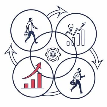 Flat Vector Illustration Of Innovation And Growth Stock Illustration