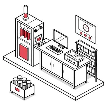 Flat Vector Illustration Of Innovation Technology (1) Stock Illustration