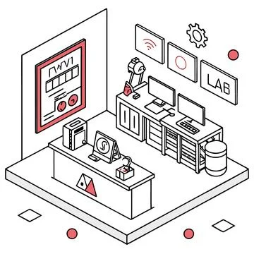 Flat Vector Illustration Of Innovation Technology (2) Stock Illustration