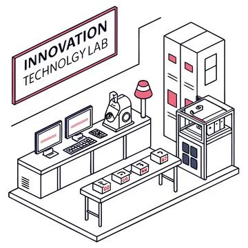 Flat Vector Illustration Of Innovation Technology Stock Illustration