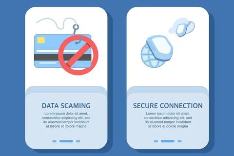 Flat vector illustration of internet security and safe connection concept Stock Illustration