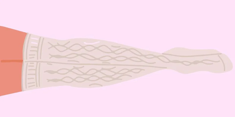 Flat vector illustration of legs lying on the floor. They are intertwined. Th Stock Illustration