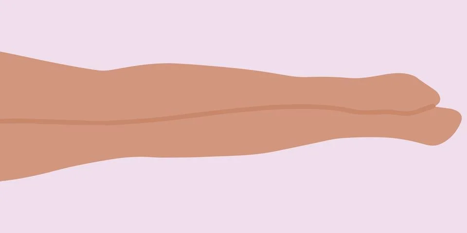 Flat vector illustration of legs lying on the floor near each other. 스톡 일러스트