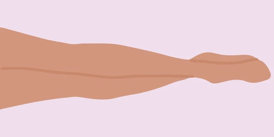 Flat vector illustration of legs lying on the floor. They are intertwined. Stock Illustration