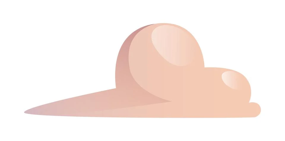 Flat vector illustration of a minimalistic cloud design with soft gradient co Stock Illustration