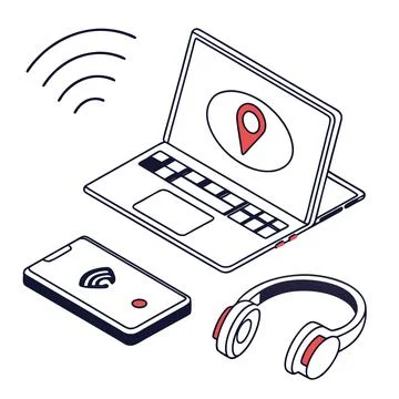 Flat Vector Illustration Of Modern Communication T Stock Illustration