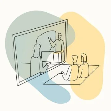 Flat Vector Illustration Of Modern Corporate Train Stock Illustration