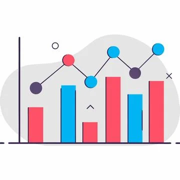 Flat Vector Illustration Of Modern Data Visualizat (1) Stock Illustration