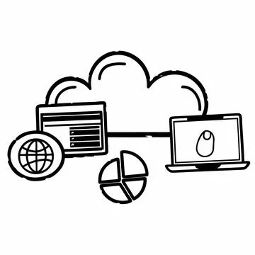 Flat Vector Illustration Of Modern Information Tec Stock Illustration