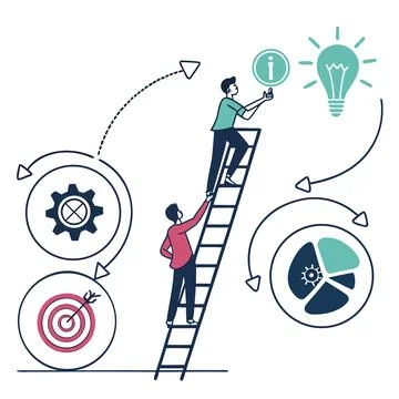 Flat Vector Illustration Of Modern Professional De (1) Stock Illustration