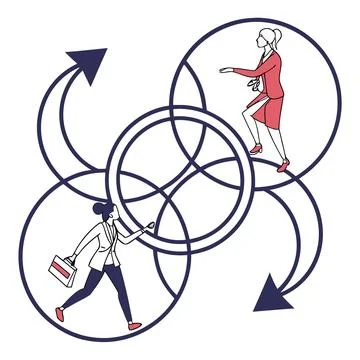 Flat Vector Illustration Of Modern Professional De Stock Illustration