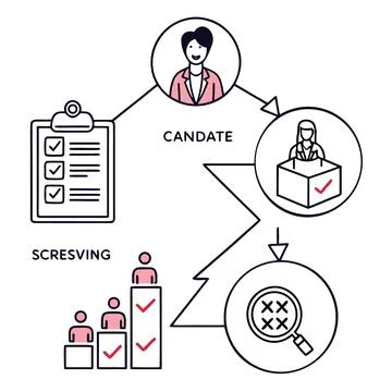 Flat Vector Illustration Of Modern Recruitment Pro (1) Stock Illustration