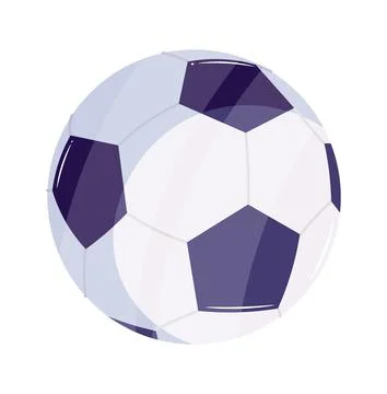 Flat vector illustration of a modern soccer ball with black and white patch.. Illustrazione stock