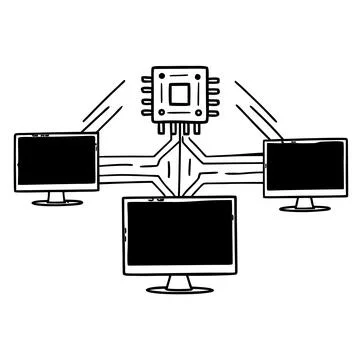 Flat Vector Illustration Of Modern Technology Rese Stock Illustration